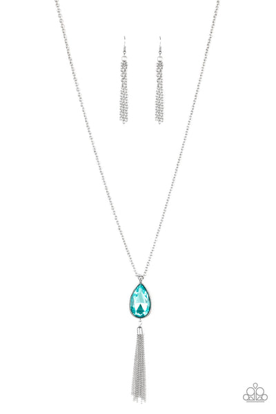 Paparazzi Accessories Elite Shine - Blue Necklace & Earrings 