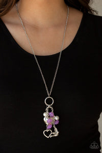 Paparazzi Accessories I Will Fly - Purple Necklace & Earrings 