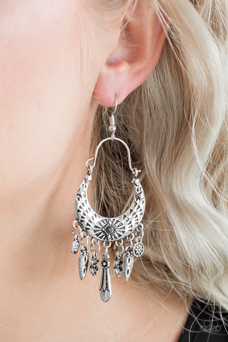 Paparazzi Accessories Nature Escape - Silver Earrings 