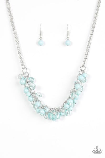 Paparazzi Accessories Boulevard Beauty - Blue Necklace & Earrings 