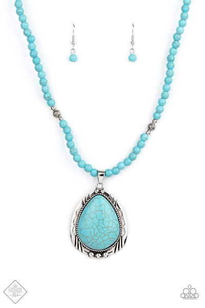 Paparazzi Accessories Evolution - Blue Necklace & Earrings 