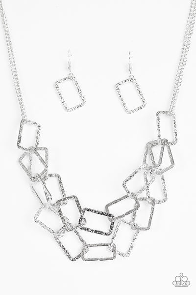 Paparazzi Accessories Seattle Scene - Silver Necklace & Earrings 