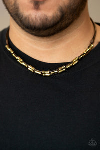 Paparazzi Accessories Moto Maverick - Brown Urban Necklace 