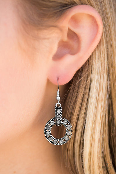 Paparazzi Accessories Midnight Ball - Silver Earrings 