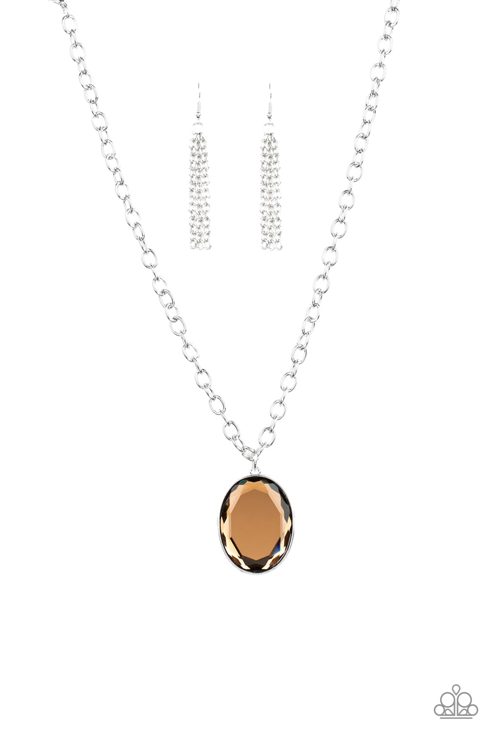 Paparazzi Accessories Light As HEIR - Brown Necklace & Earrings