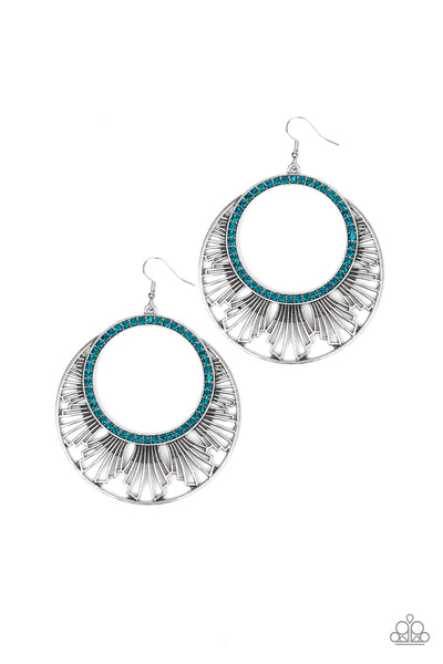 Paparazzi Accessories Mod Mood - Blue Earrings 