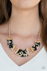 Paparazzi Accessories HAUTE-Blooded - Black Necklace & Earrings 