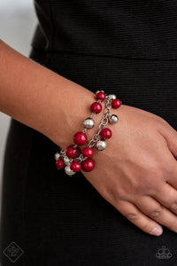 Paparazzi Accessories Party Posh - Red Bracelet 