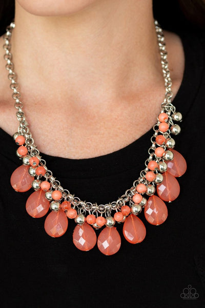 Paparazzi Accessories Trending Tropicana - Orange Necklace & Earrings 