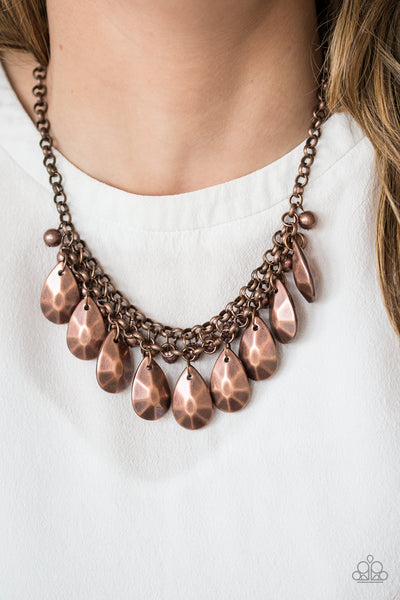 Paparazzi Accessories La DIVA Loca - Copper Necklace 