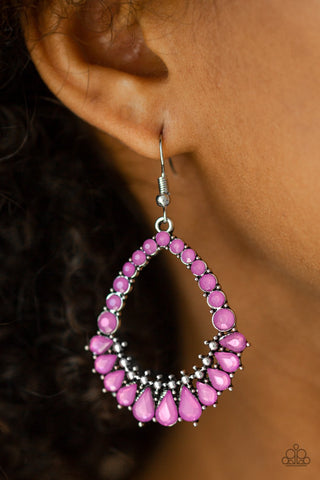 Paparazzi Accessories Crystal Waters - Purple Earrings 