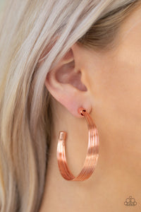 Paparazzi Accessories Live Wire - Copper Earrings 