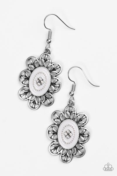 Paparazzi Accessories Posy Party - Silver Earrings 