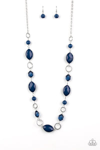 Paparazzi Accessories Shimmer Simmer - Blue Necklace & Earrings