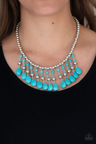 Paparazzi Accessories Rural Revival - Blue Necklace & Earrings