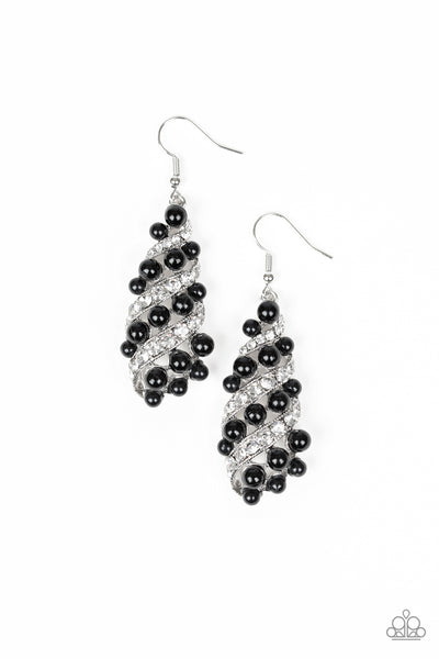 Paparazzi Accessories Ballroom Waltz - Black Earrings 