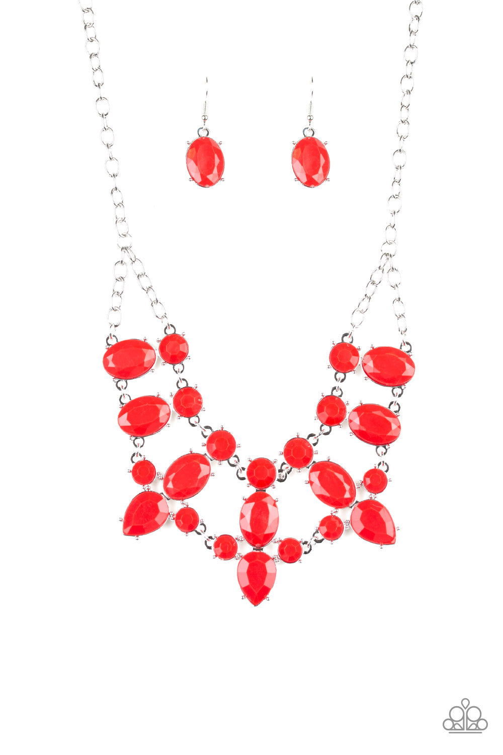 Paparazzi Accessories Goddess Glow - Red Necklace & Earrings