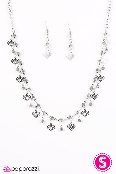 Paparazzi Accessories With Open Hearts - White Necklace