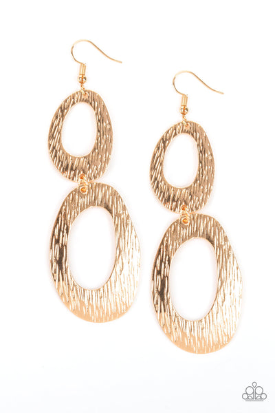 Paparazzi Accessories Ive SHEEN It All - Gold Earrings 