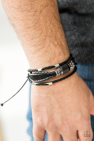 Paparazzi Accessories Run Out Of Road - Black Bracelet
