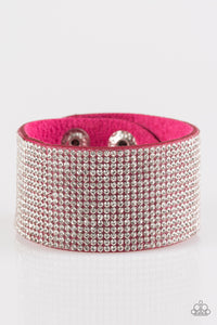 Paparazzi Accessories Roll With The Punches - Pink Bracelet