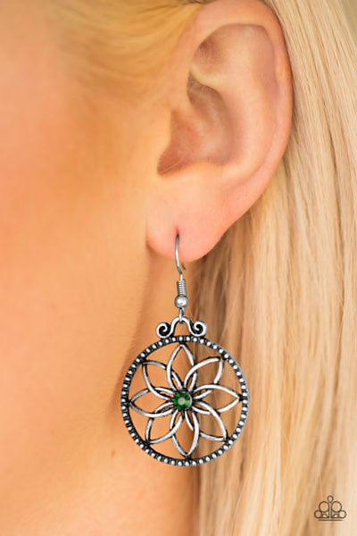 Paparazzi Earring Bloom Bloom - Green
