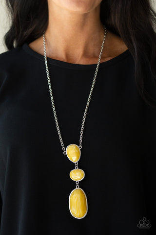 Paparazzi Accessories Making an Impact - Yellow Necklace & Earrings 