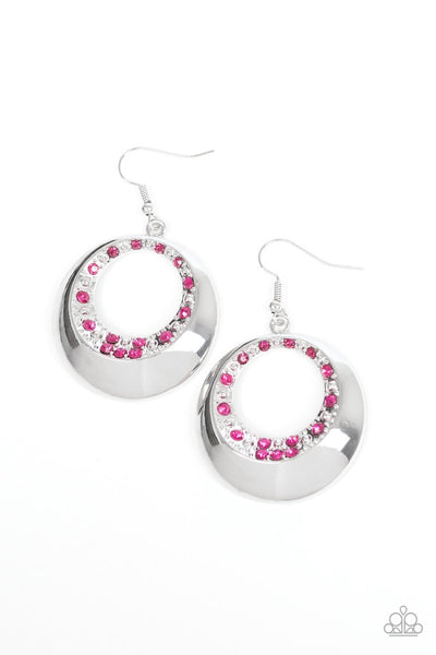 Paparazzi Accessories Ringed In Refinement - Pink Earrings