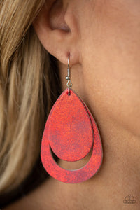 Paparazzi Accessories Fiery Firework - Red Earrings 