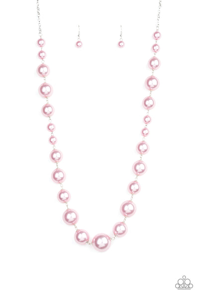 Paparazzi Accessories Pearl Prodigy - Pink Necklace & Earrings 