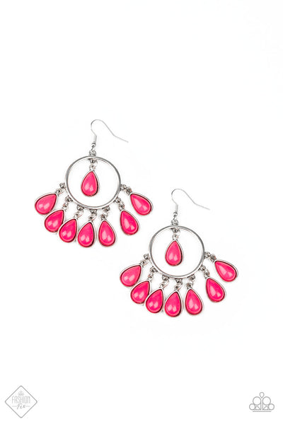 Paparazzi Accessories Flirty Flamboyance - Pink Earrings 