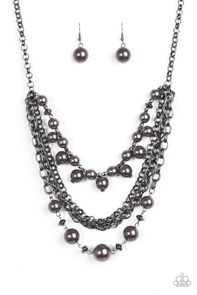 Paparazzi Accessories Urban Riches - Black Necklace & Earrings 