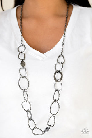 Paparazzi Accessories Metro Nouveau - Black Necklace & Earrings 