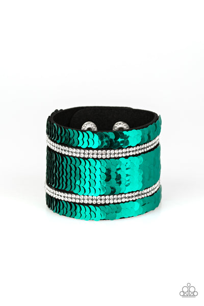 Paparazzi Accessories MERMAID Service - Green Bracelet 