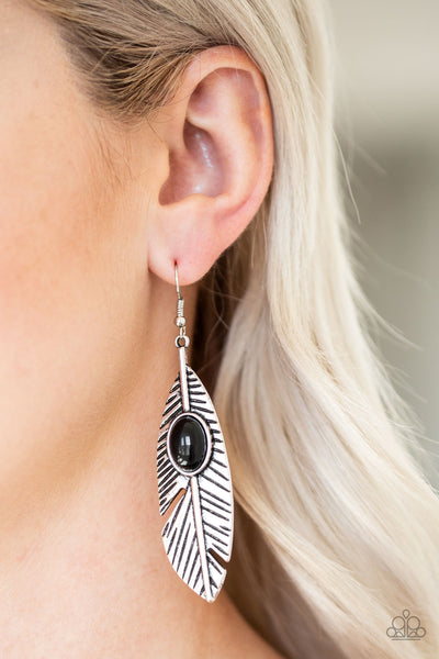 Paparazzi Accessories Quill Thrill - Black Earrings