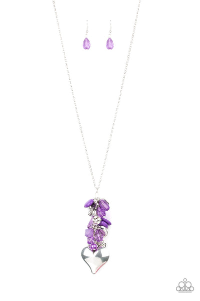 Paparazzi Accessories Beach Buzz - Purple Necklace & Earrings