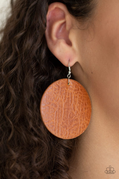 Paparazzi Accessories Trend Friends - Brown Earrings 