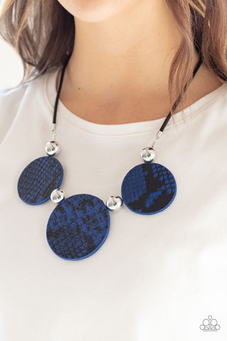 Paparazzi Accessories Viper Pit - Blue Necklace & Earrings 