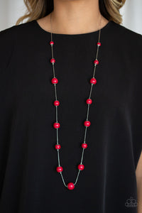 Paparazzi Accessories 5th Avenue Frenzy - Red Necklace & Earrings 