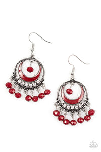 Paparazzi Accessories Meet Me At Midnight - Red Earrings 