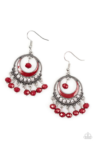 Paparazzi Accessories Meet Me At Midnight - Red Earrings 