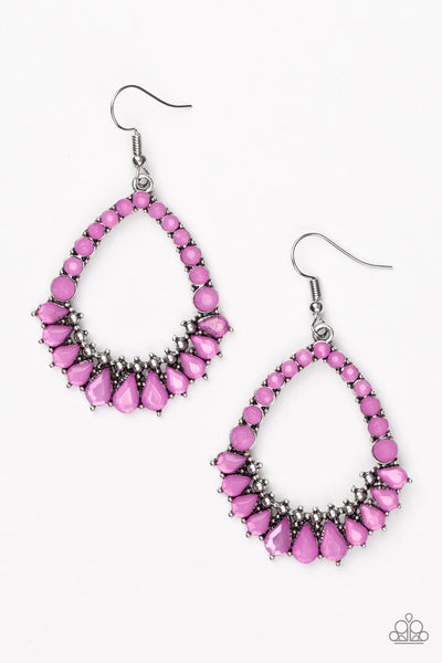 Paparazzi Accessories Crystal Waters - Purple Earrings 