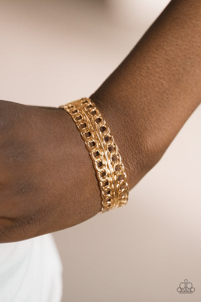 Paparazzi Accessories Progressive Movement - Gold Bracelet 