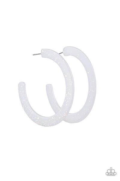 Paparazzi Accessories HAUTE Tamale - White Earrings 