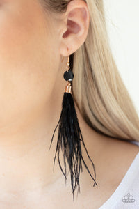 Paparazzi Accessories Feathered Flamboyance - Gold Earrings 