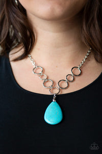 Paparazzi Accessories Livin On A PRAIRIE - Blue Necklace & Earrings 