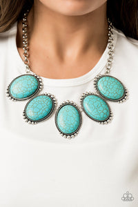 Paparazzi Accessories Prairie Goddess Blue Necklace & Earrings 
