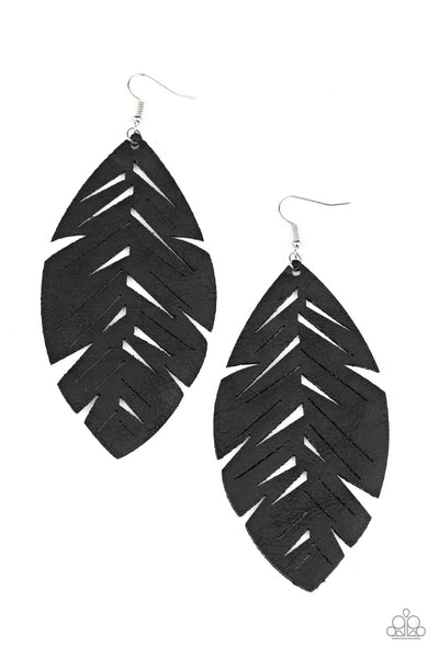 Paparazzi Accessories I Want To Fly - Black Earrings 