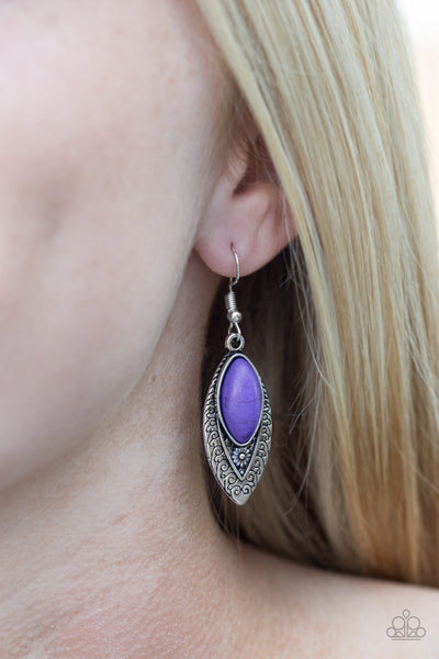 Paparazzi Accessories Desert Garden - Purple Earrings 