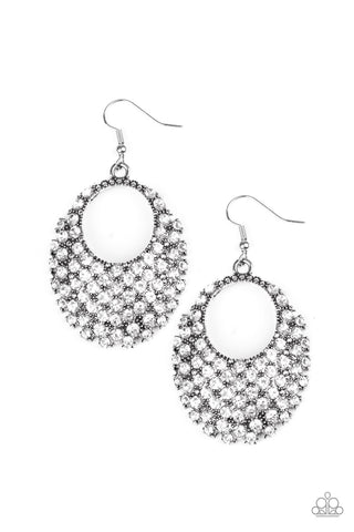 Paparazzi Accessories Fierce Flash - White Earrings